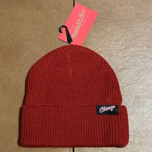 NWT - Mitchell & Ness Red Chicago Bulls Leggo My Waffle Cuffed Knit Beanie